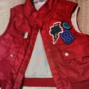 Red Kids Vest with Patches